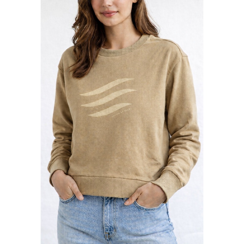 United By Blue Impact Eco Crewneck Sweatshirt‎ Womens MED Curry Yellow NWT
